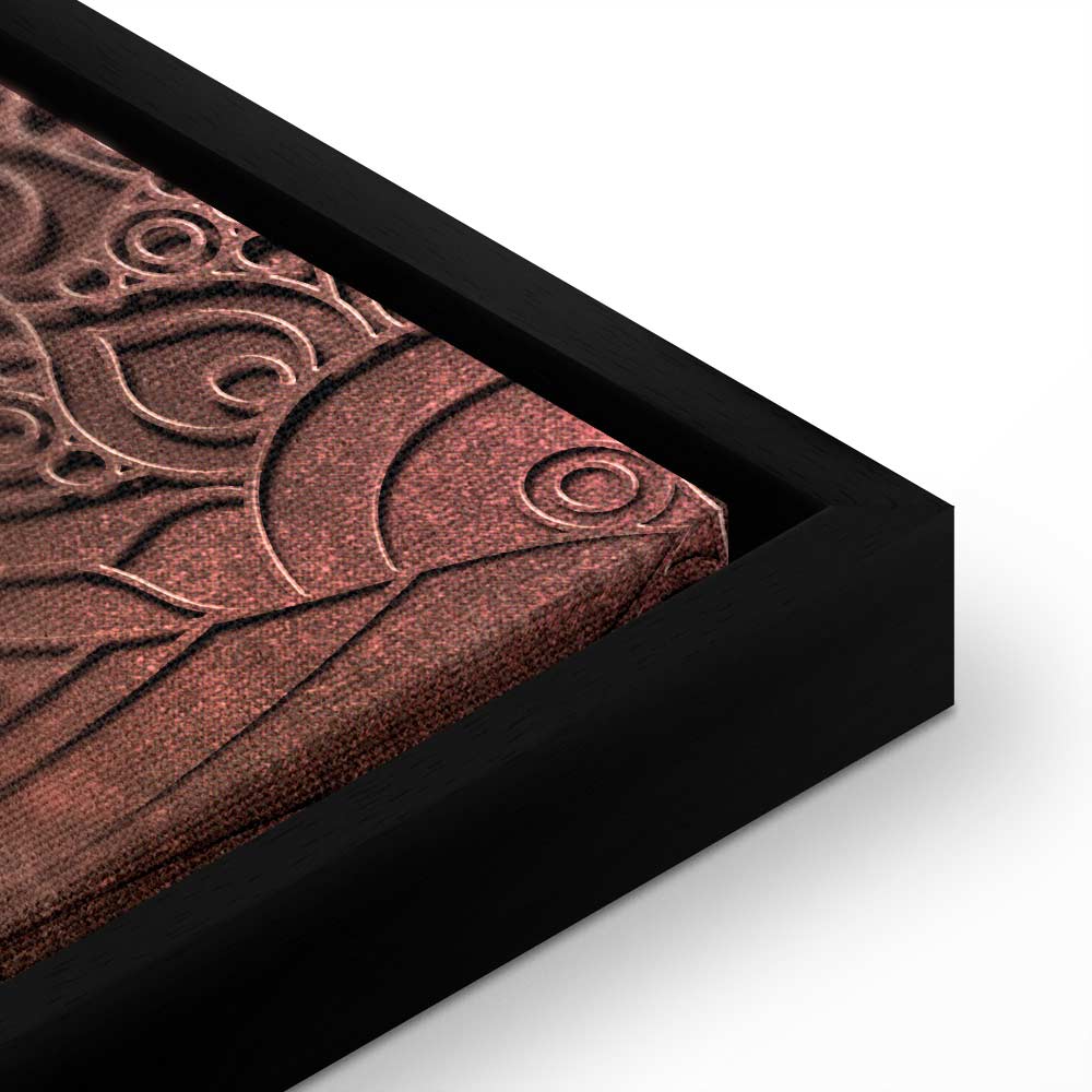 Amber Mandala Pattern Canvas Print