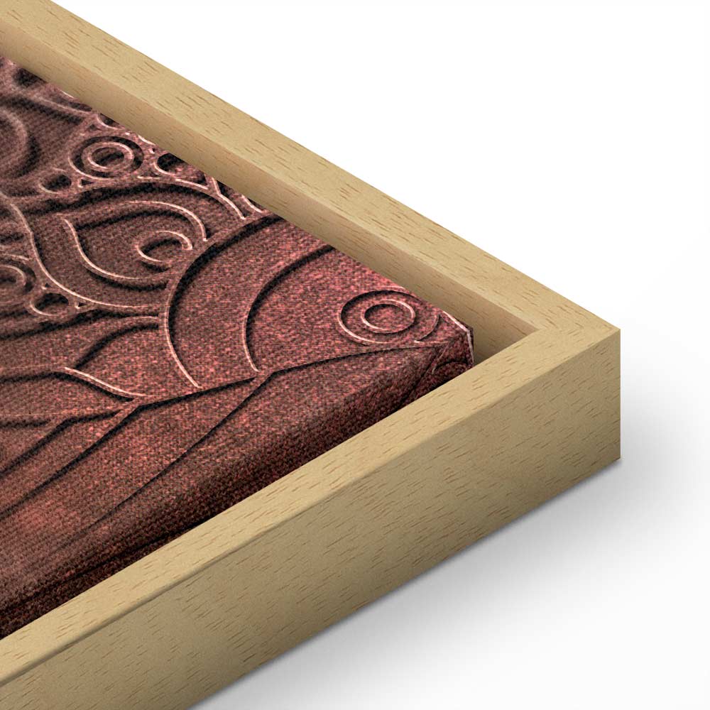 Amber Mandala Pattern Canvas Print