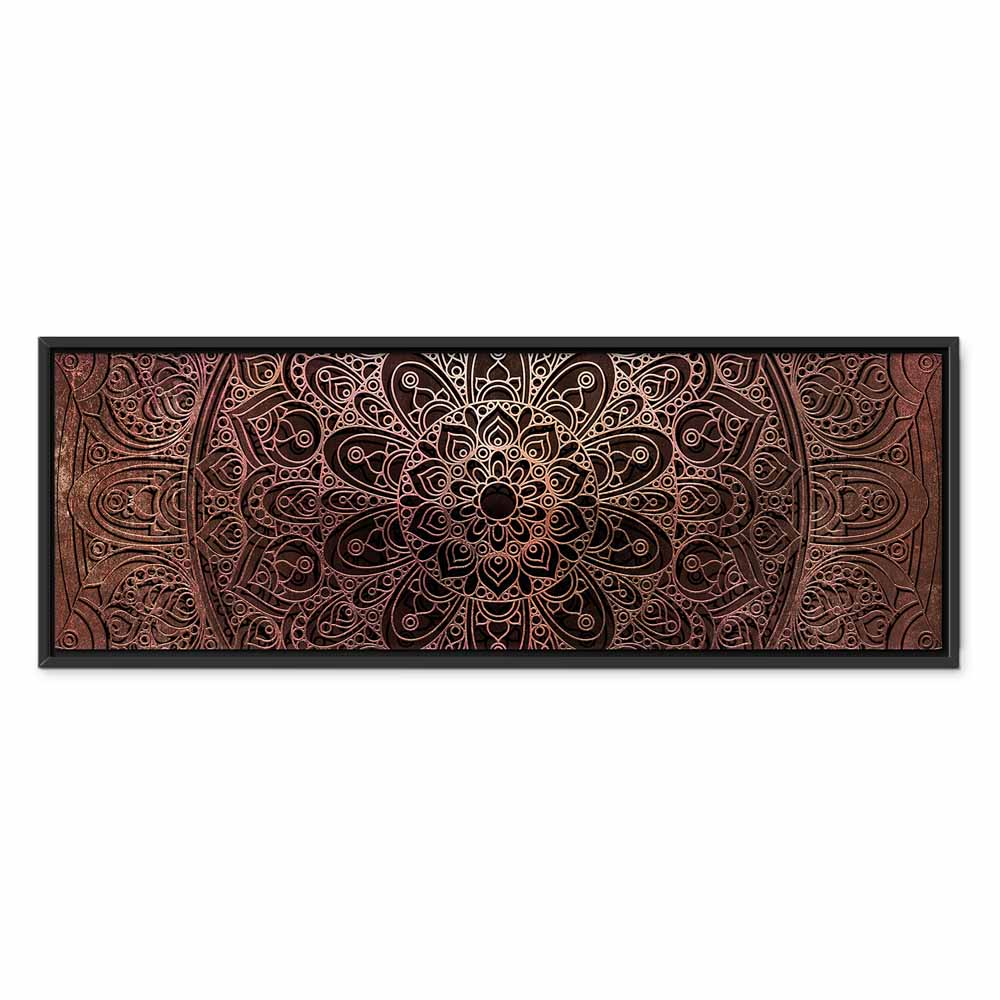 Amber Mandala Pattern Canvas Print