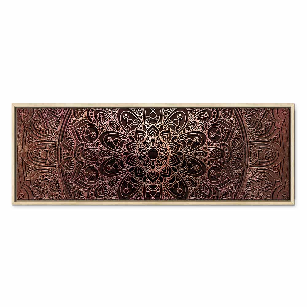 Amber Mandala Pattern Canvas Print