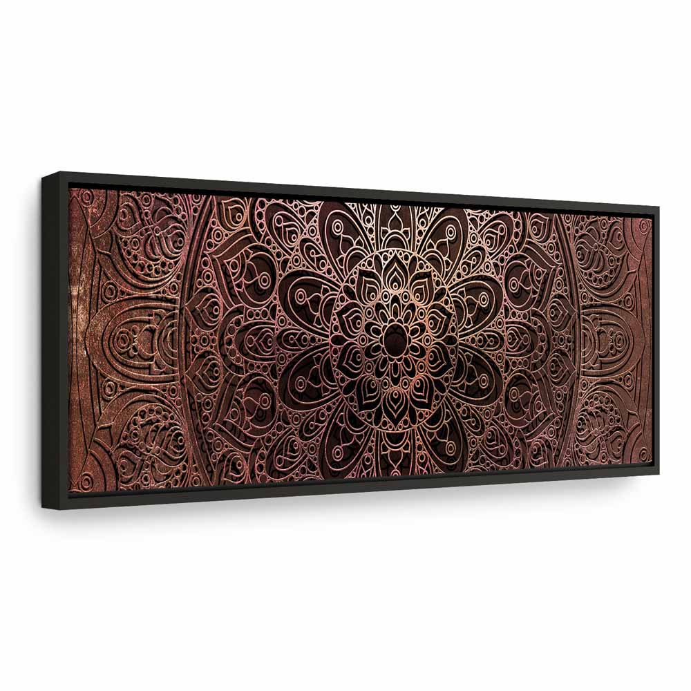 Amber Mandala Pattern Canvas Print