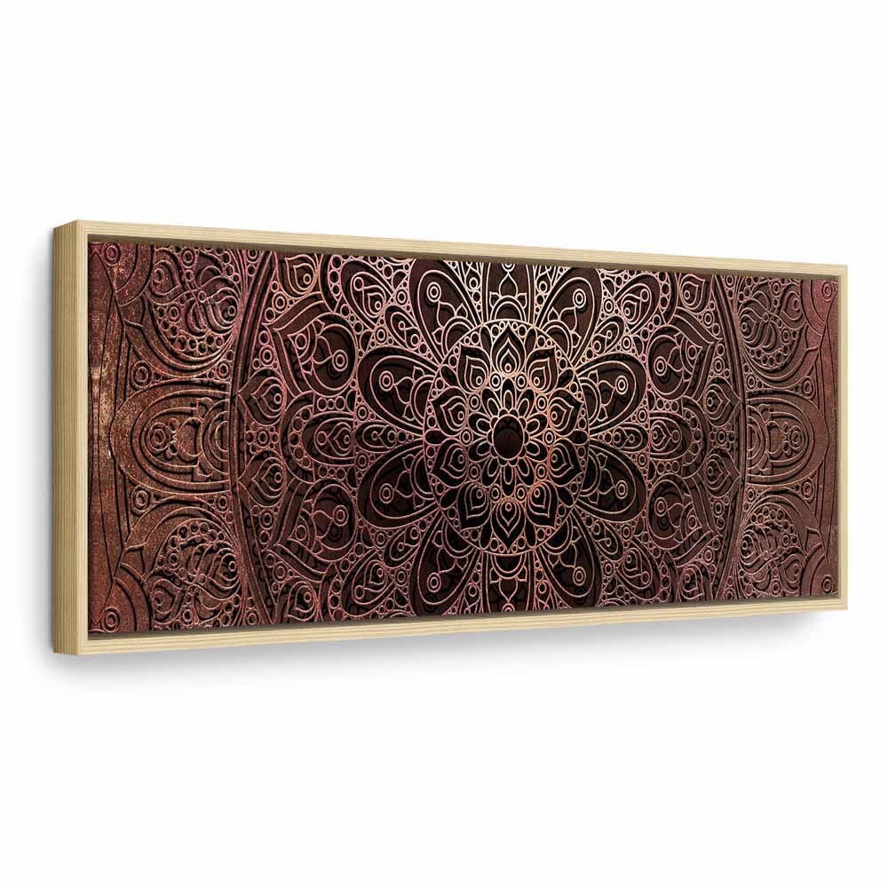 Amber Mandala Pattern Canvas Print