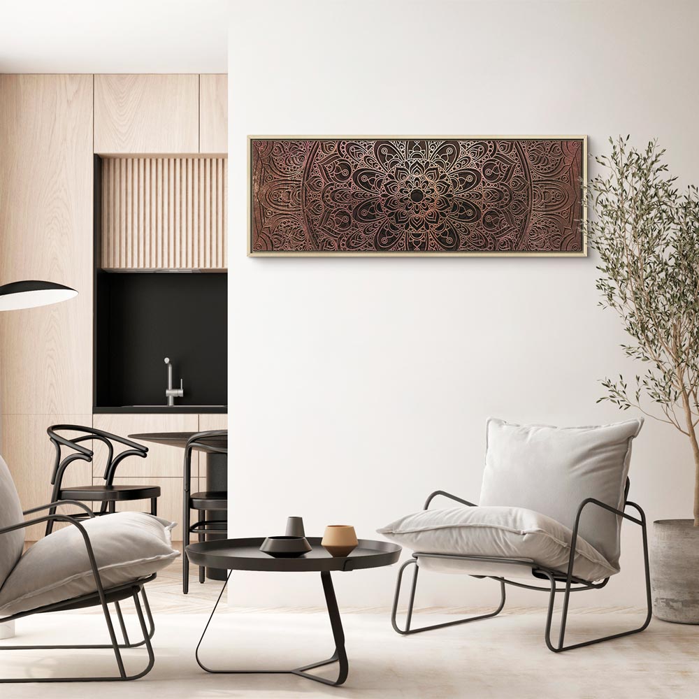 Amber Mandala Pattern Canvas Print