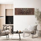 Amber Mandala Pattern Canvas Print