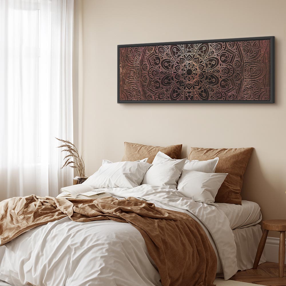 Amber Mandala Pattern Canvas Print