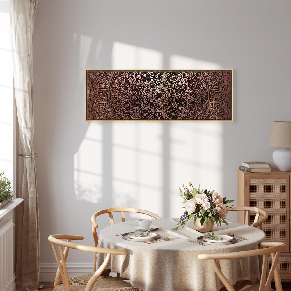 Amber Mandala Pattern Canvas Print