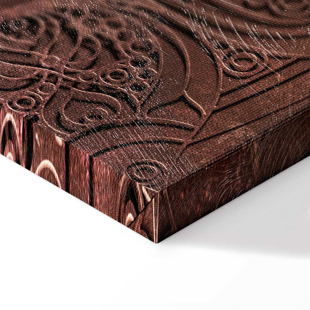 Amber Mandala Pattern Canvas Print