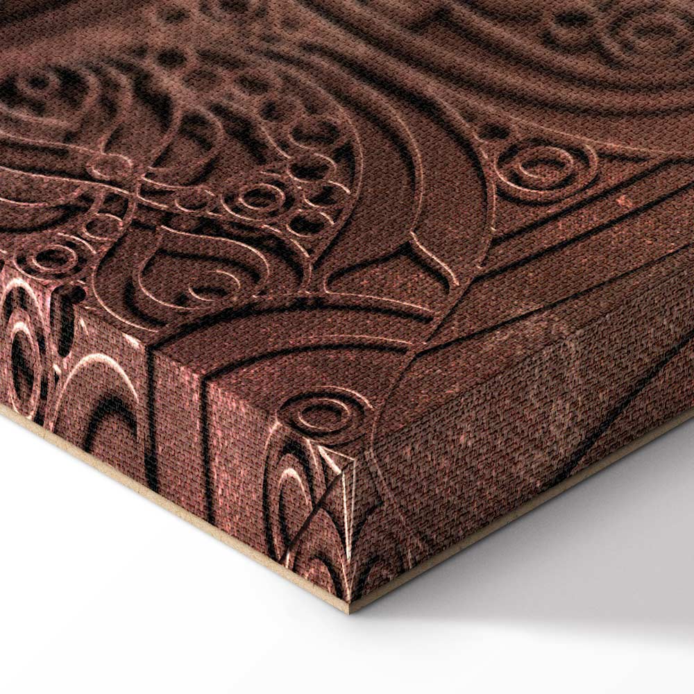 Amber Mandala Pattern Canvas Print