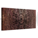 Amber Mandala Pattern Canvas Print