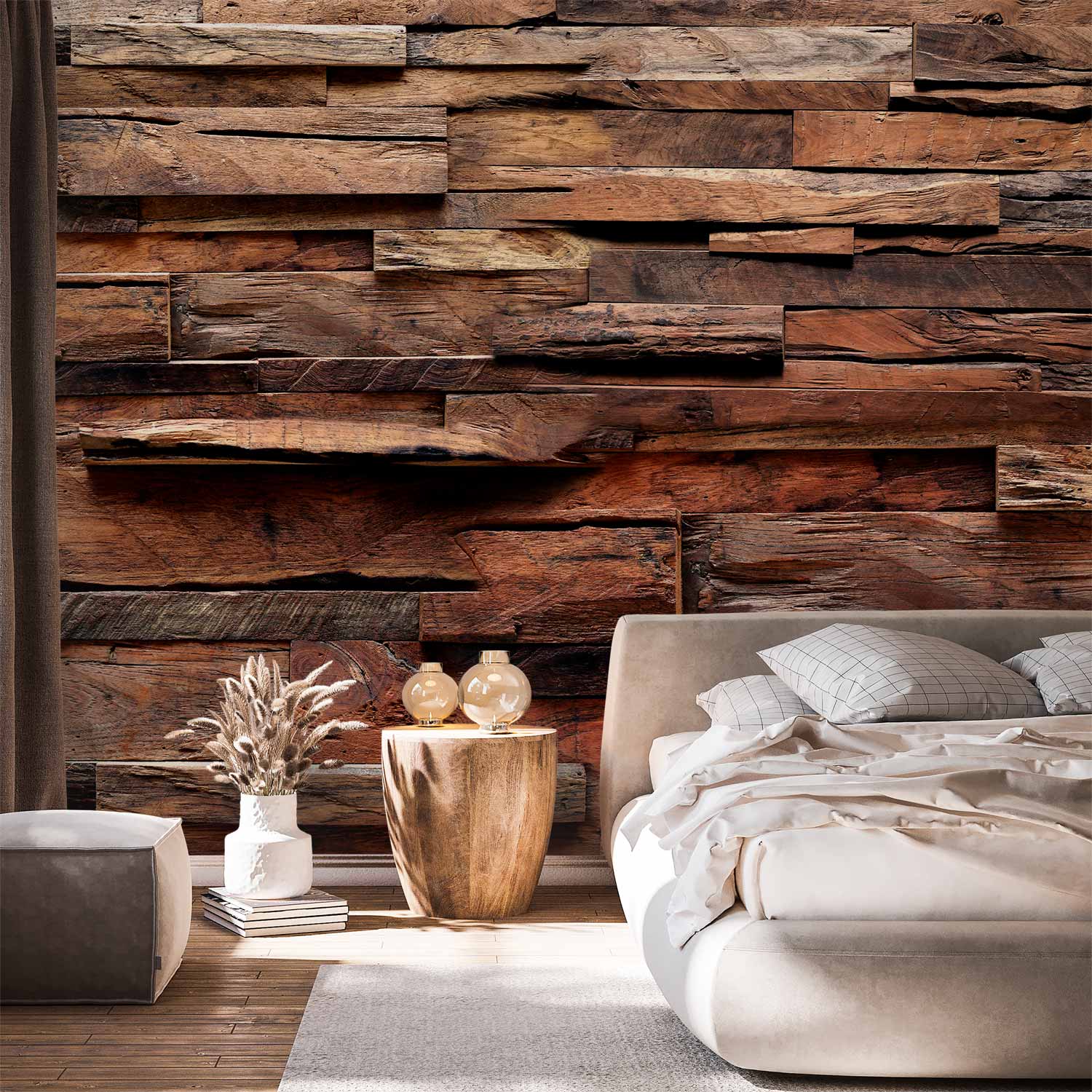 Rustic Forest Cottage Wall Mural