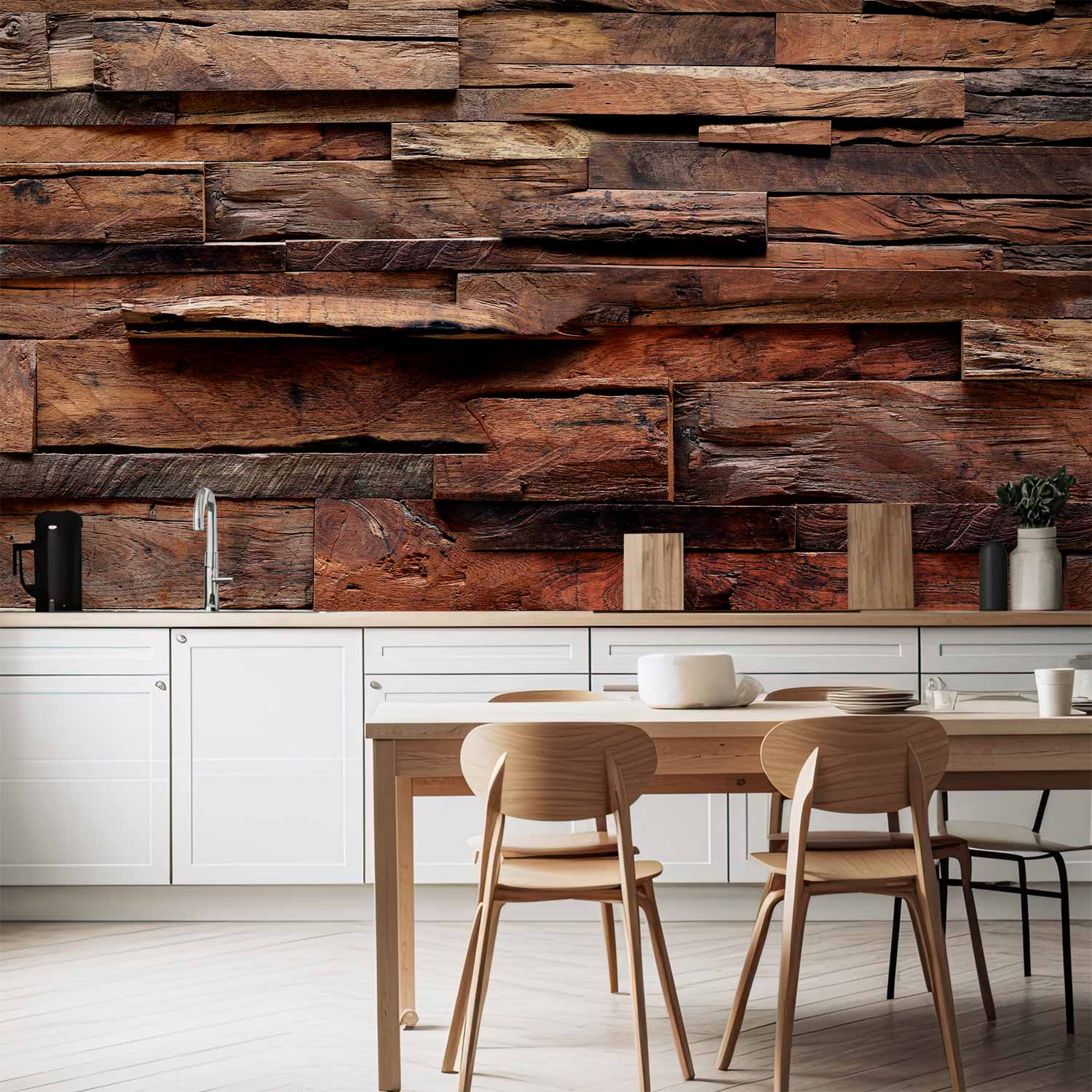 Rustic Forest Cottage Wall Mural