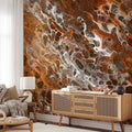 Brown Crater Texture Abstract Wall Mural
