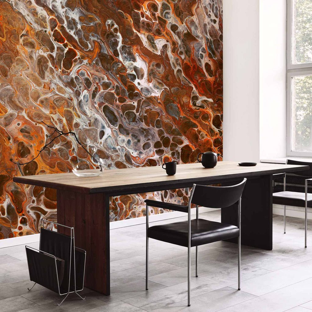 Brown Crater Texture Abstract Wall Mural