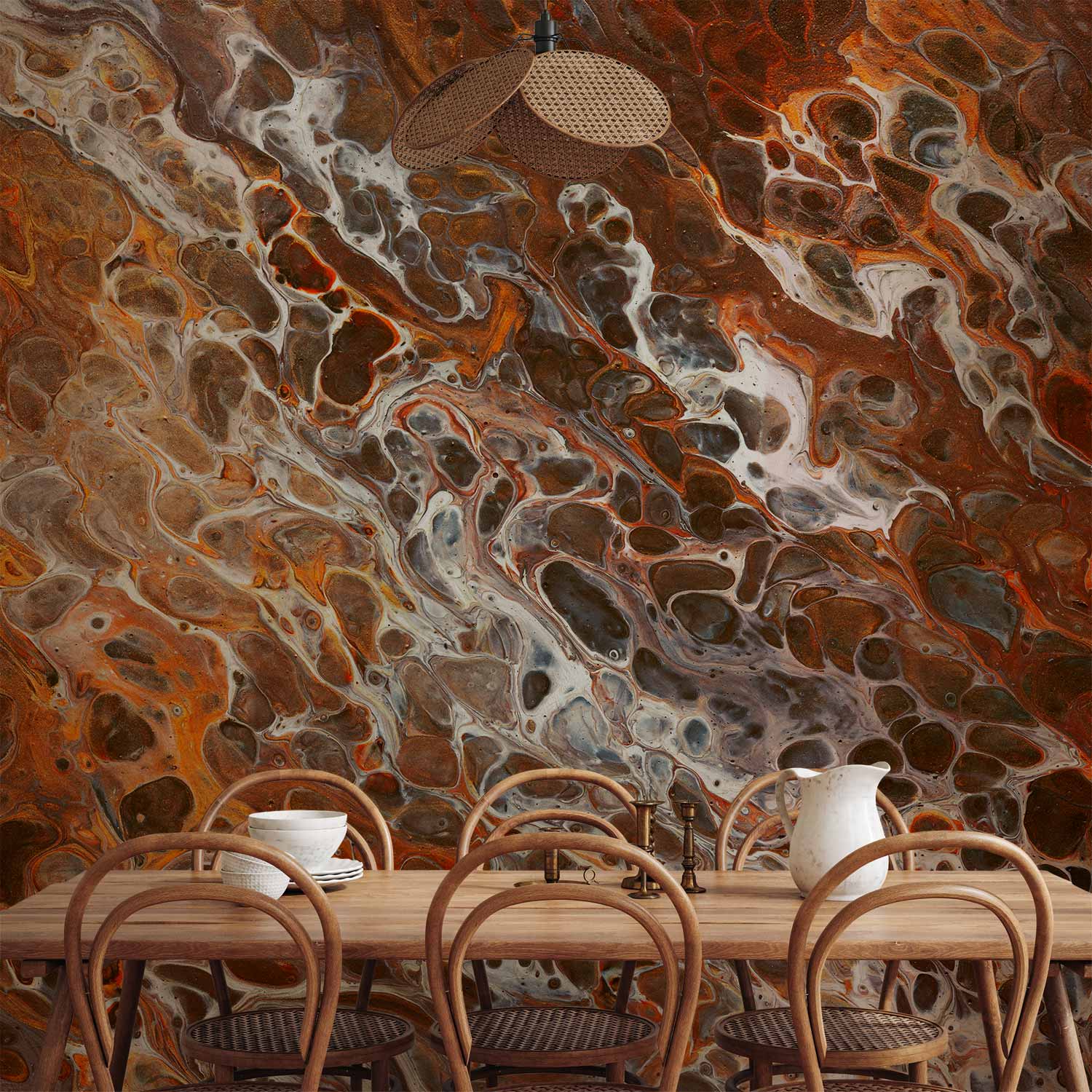 Wandbild – Braune Krater