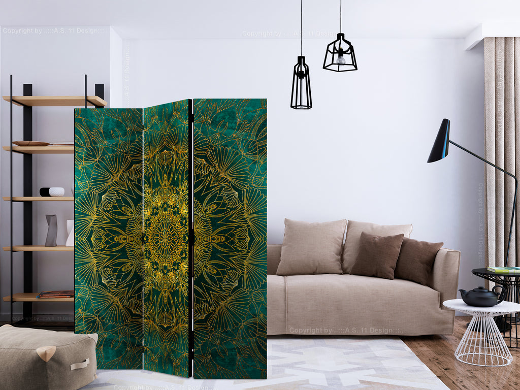 Royal Mandala Zen 3-Panel Room Divider