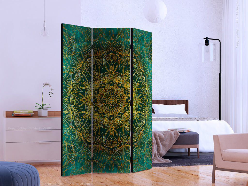 Royal Mandala Zen 3-Panel Room Divider