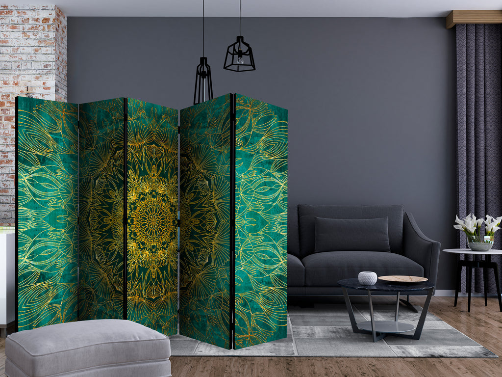 Royal Mandala Zen 5-Panel Room Divider
