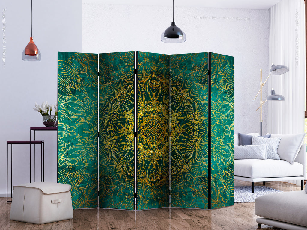 Royal Mandala Zen 5-Panel Room Divider