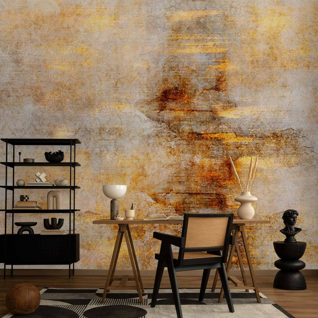 Golden Abstract Texture Wall Mural