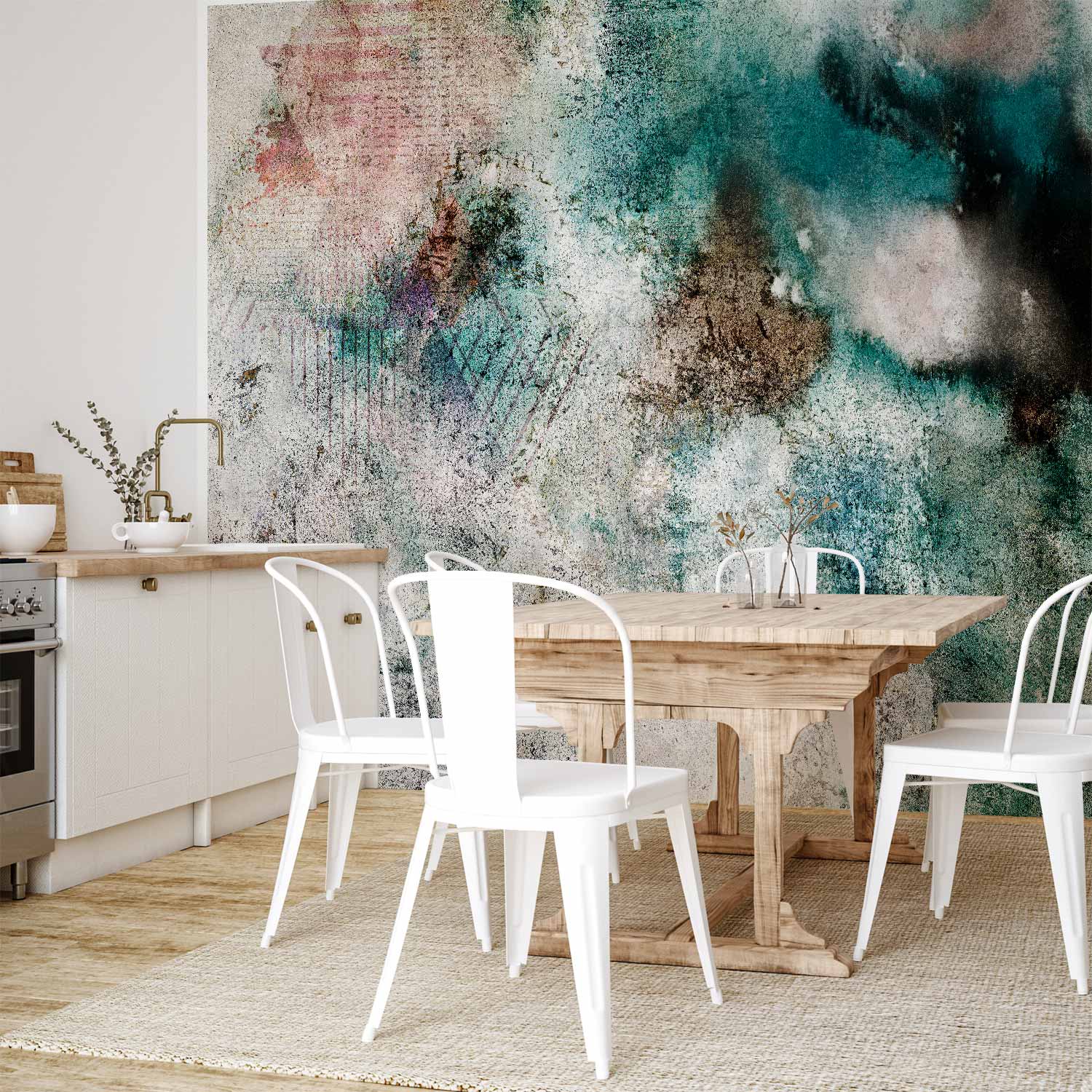 Roman Fresco Texture Abstract Wall Mural