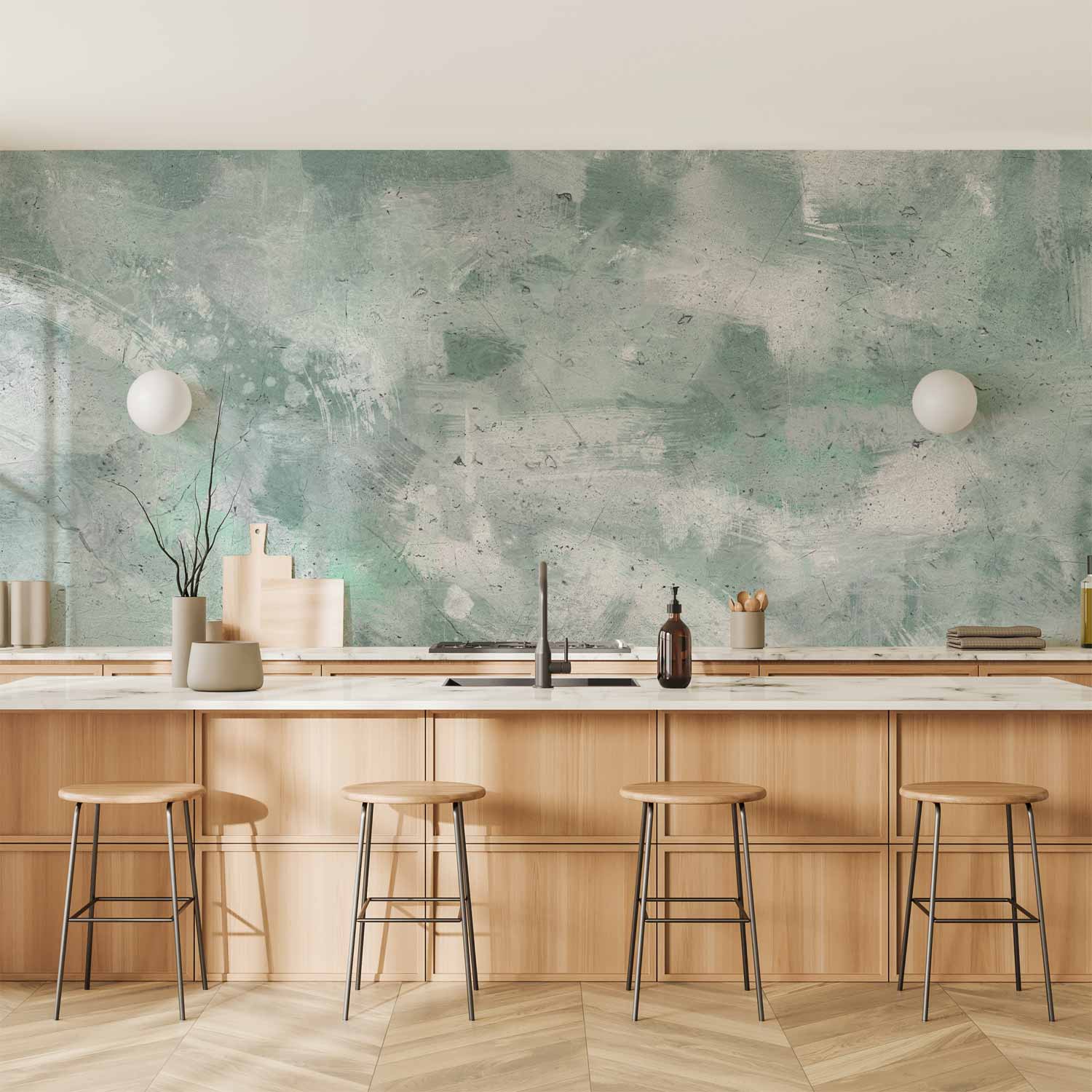 Mint Abstract Texture Wall Mural