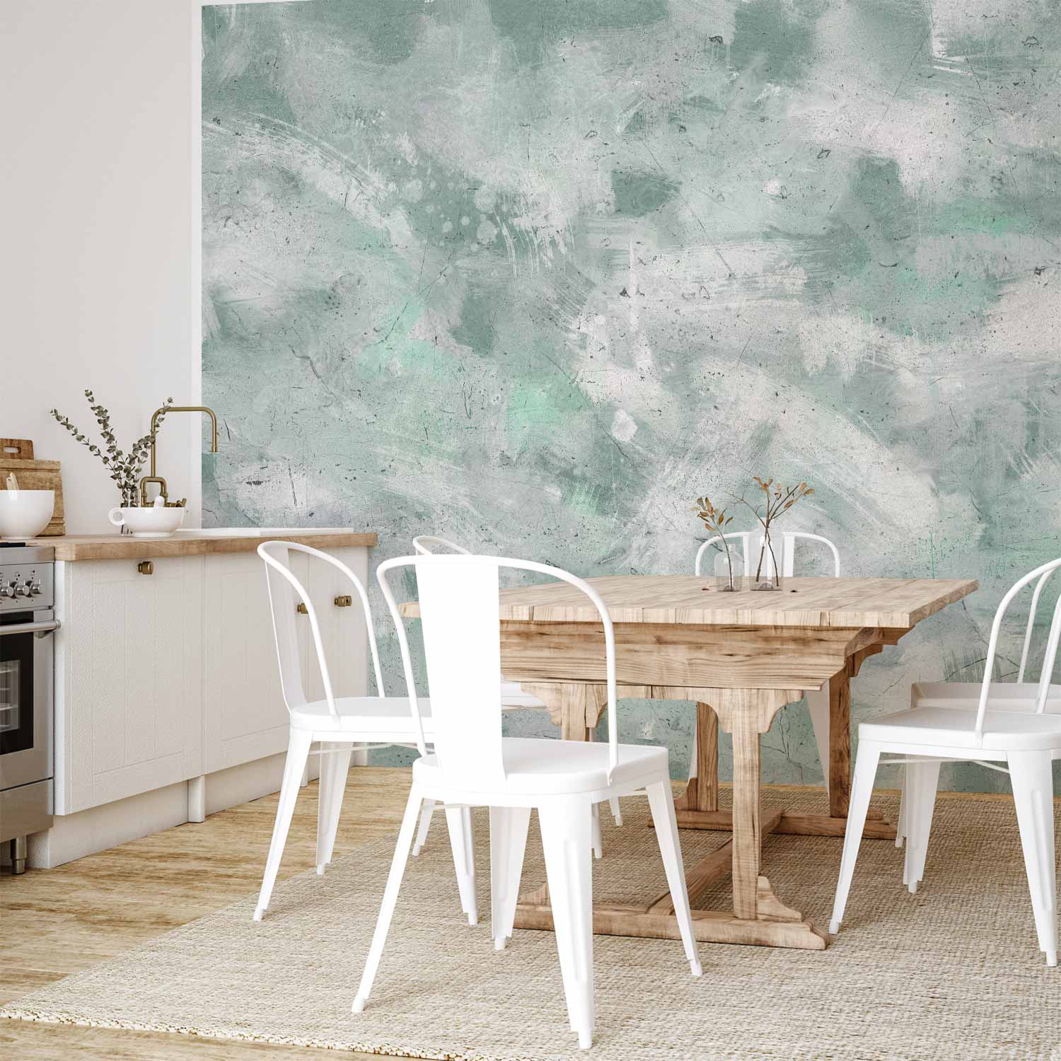 Mint Abstract Texture Wall Mural