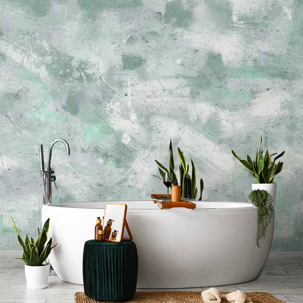 Mint Abstract Texture Wall Mural