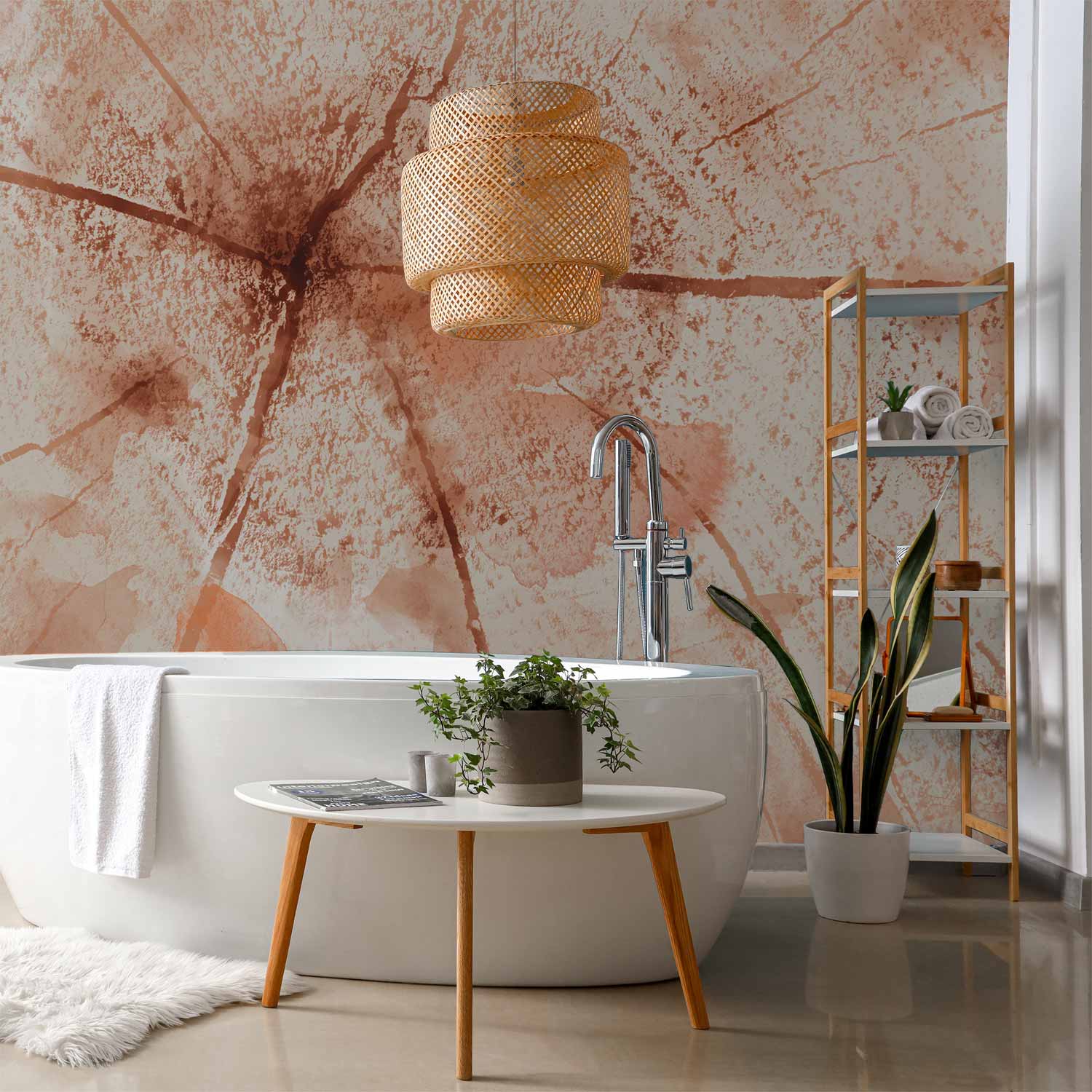 Pink Abstract Pattern Wall Mural