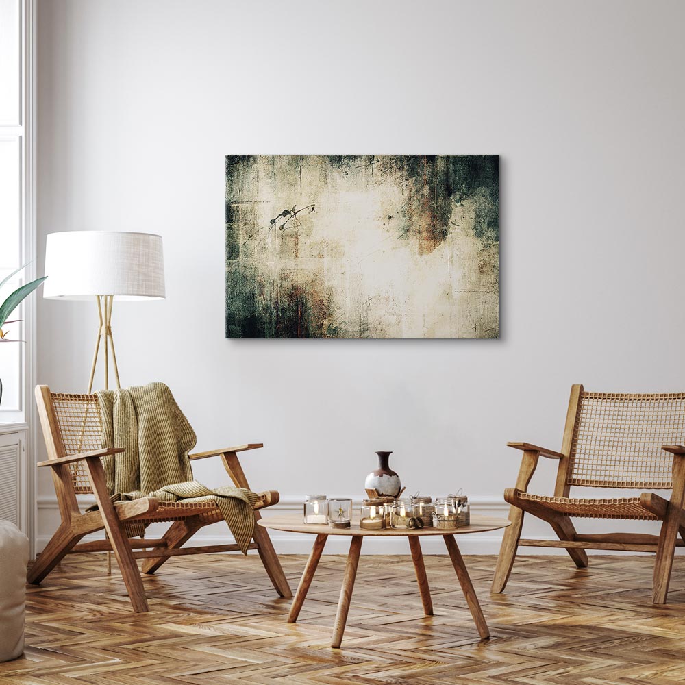 Foggy Abstract Grey Canvas Print