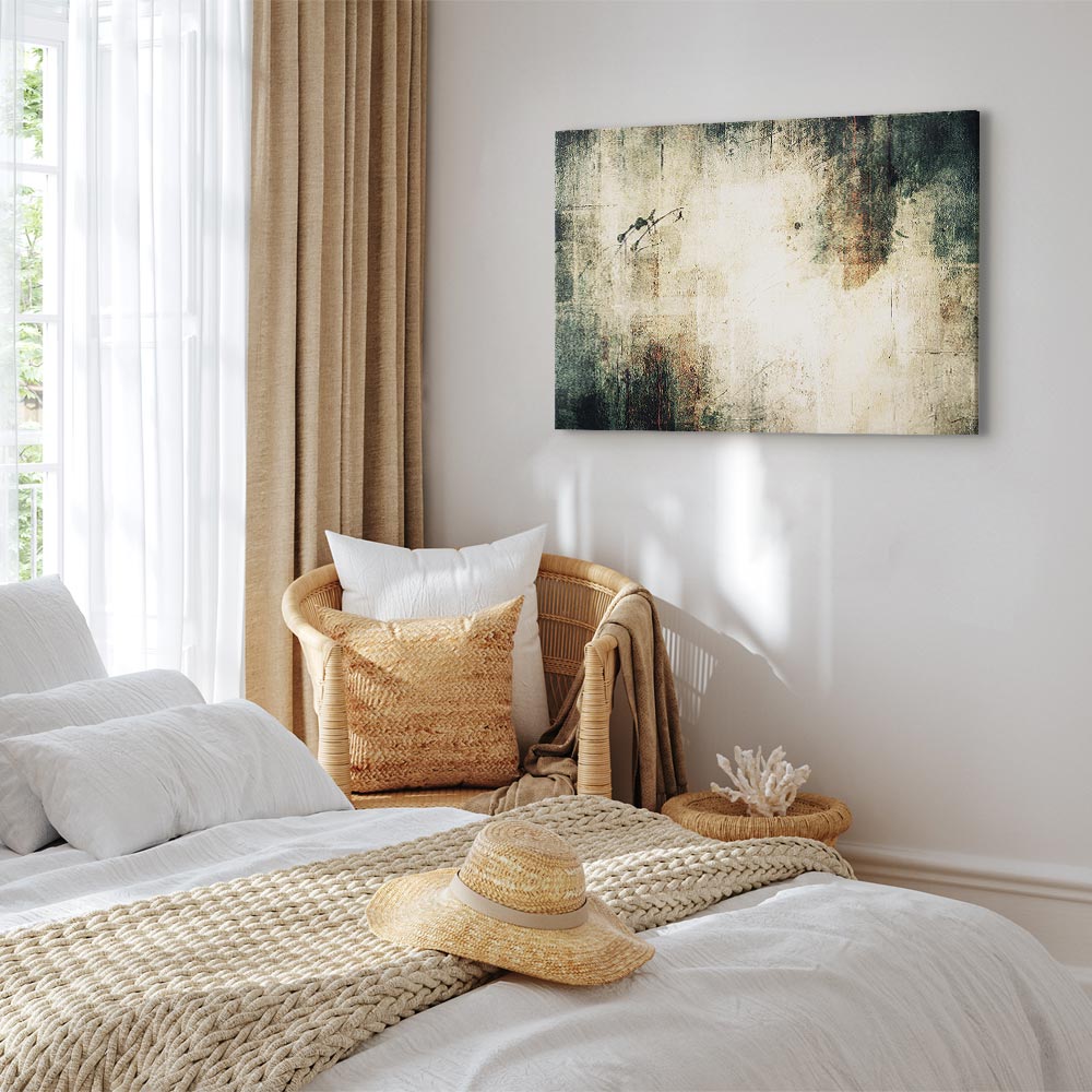 Foggy Abstract Grey Canvas Print