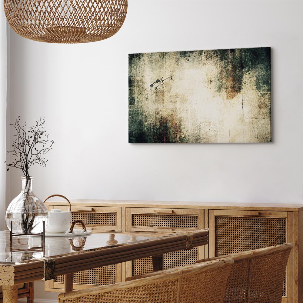 Foggy Abstract Grey Canvas Print