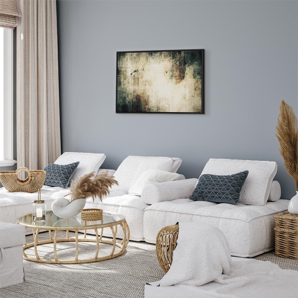 Foggy Abstract Grey Canvas Print