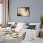 Foggy Abstract Grey Canvas Print