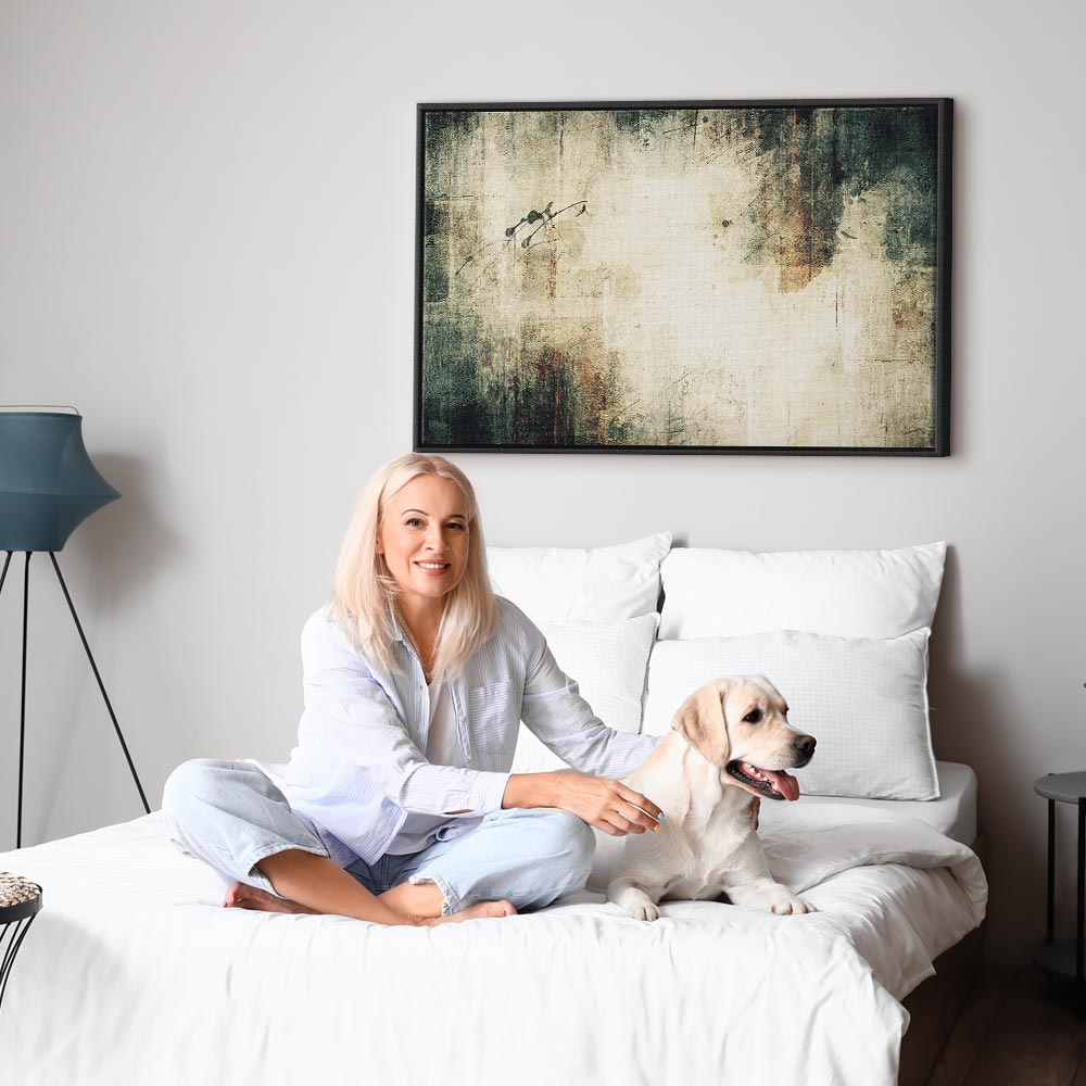 Foggy Abstract Grey Canvas Print