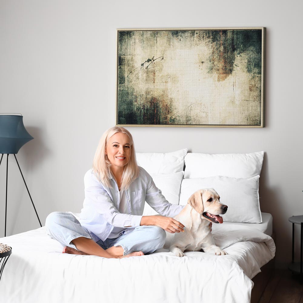 Foggy Abstract Grey Canvas Print