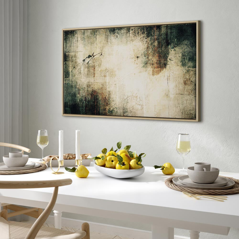 Foggy Abstract Grey Canvas Print