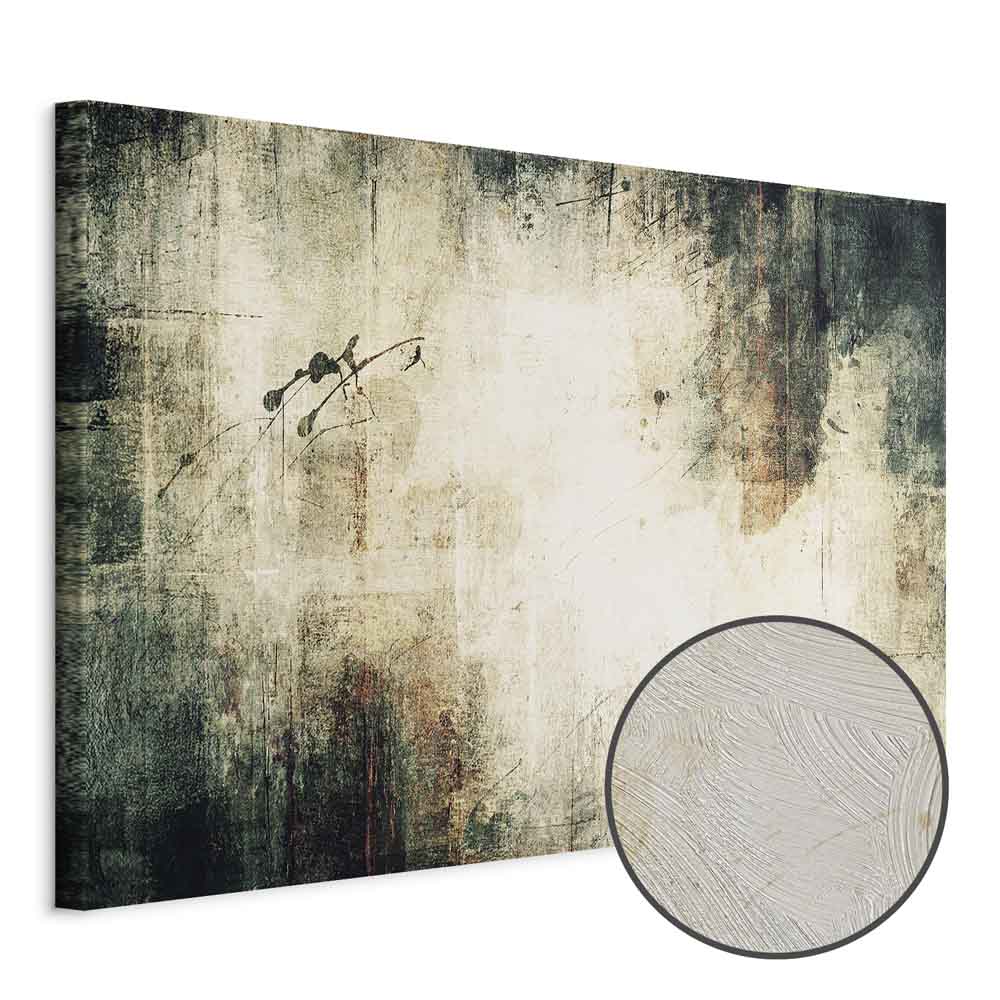 Foggy Abstract Grey Canvas Print