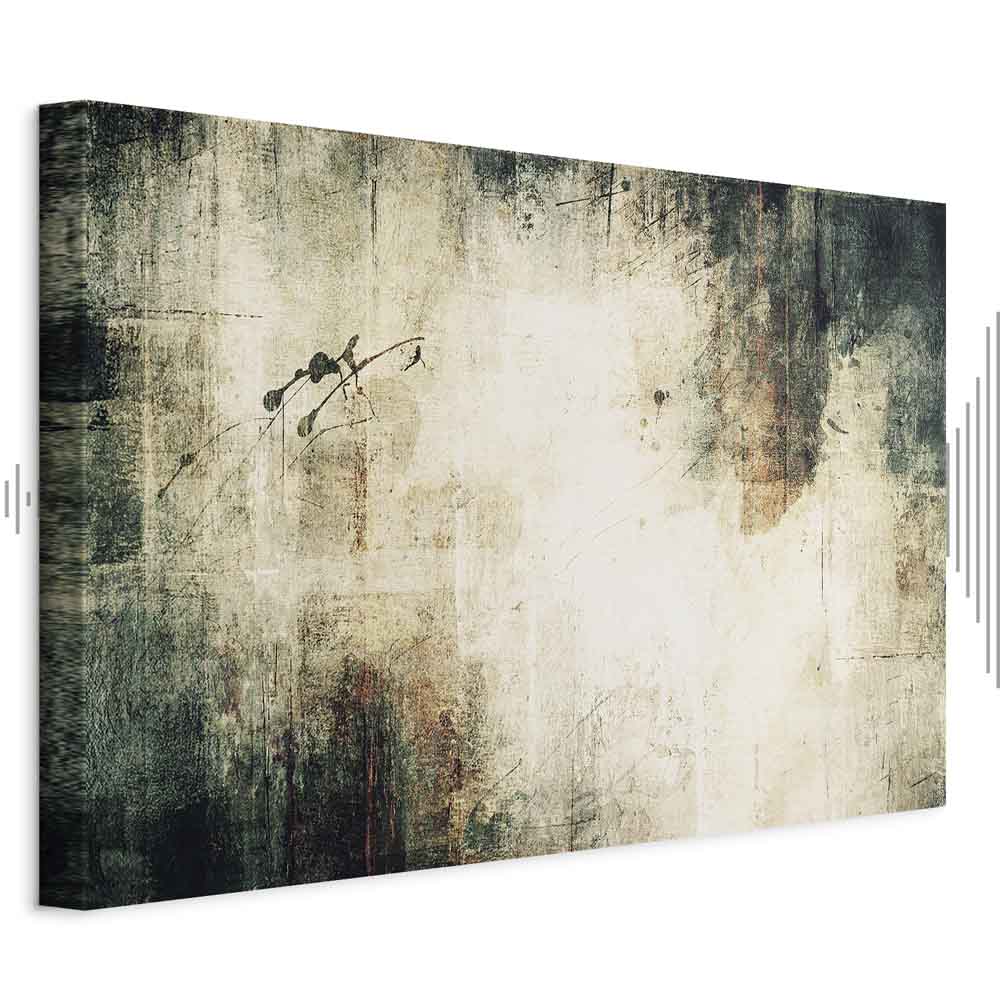 Foggy Abstract Grey Canvas Print