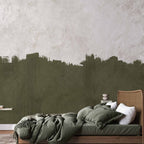 Olive Abstract Pattern Wall Mural