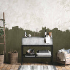 Olive Abstract Pattern Wall Mural