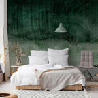 Wall Mural On the Edge - Second Variant (Green, Beige, Grey)