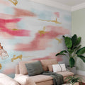 Abstract Golden Sky Reflections Wall Mural