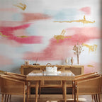Abstract Golden Sky Reflections Wall Mural