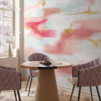 Abstract Golden Sky Reflections Wall Mural