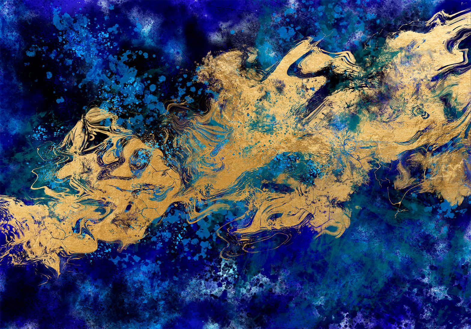 Abstract Blue Wall Mural - Gorgeous Blue