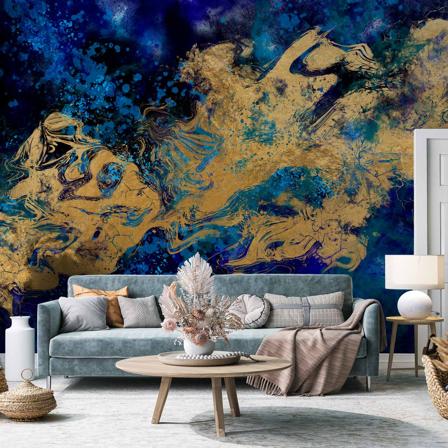 Abstract Blue Wall Mural - Gorgeous Blue