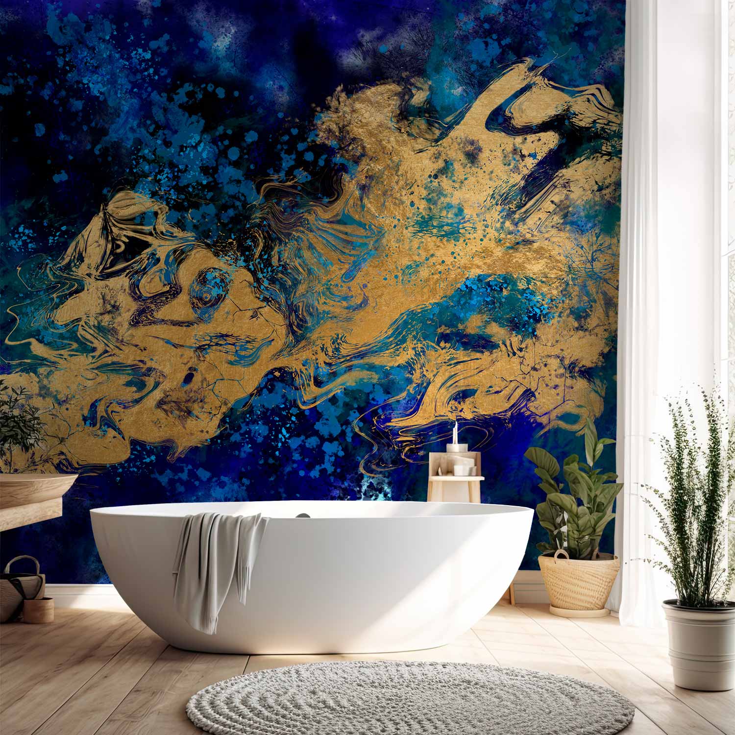 Gorgeous Blue Abstract Texture Wall Mural
