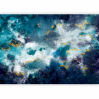 Wall Mural Stormy Ocean Abstract Blue Watercolor