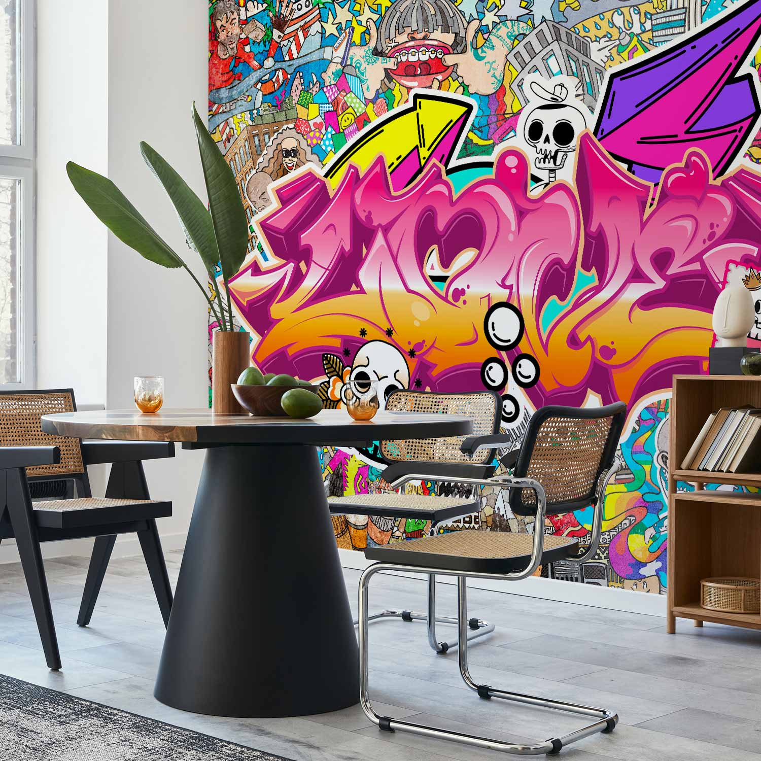 Abstract Urban Graffiti Lettering Wall Mural