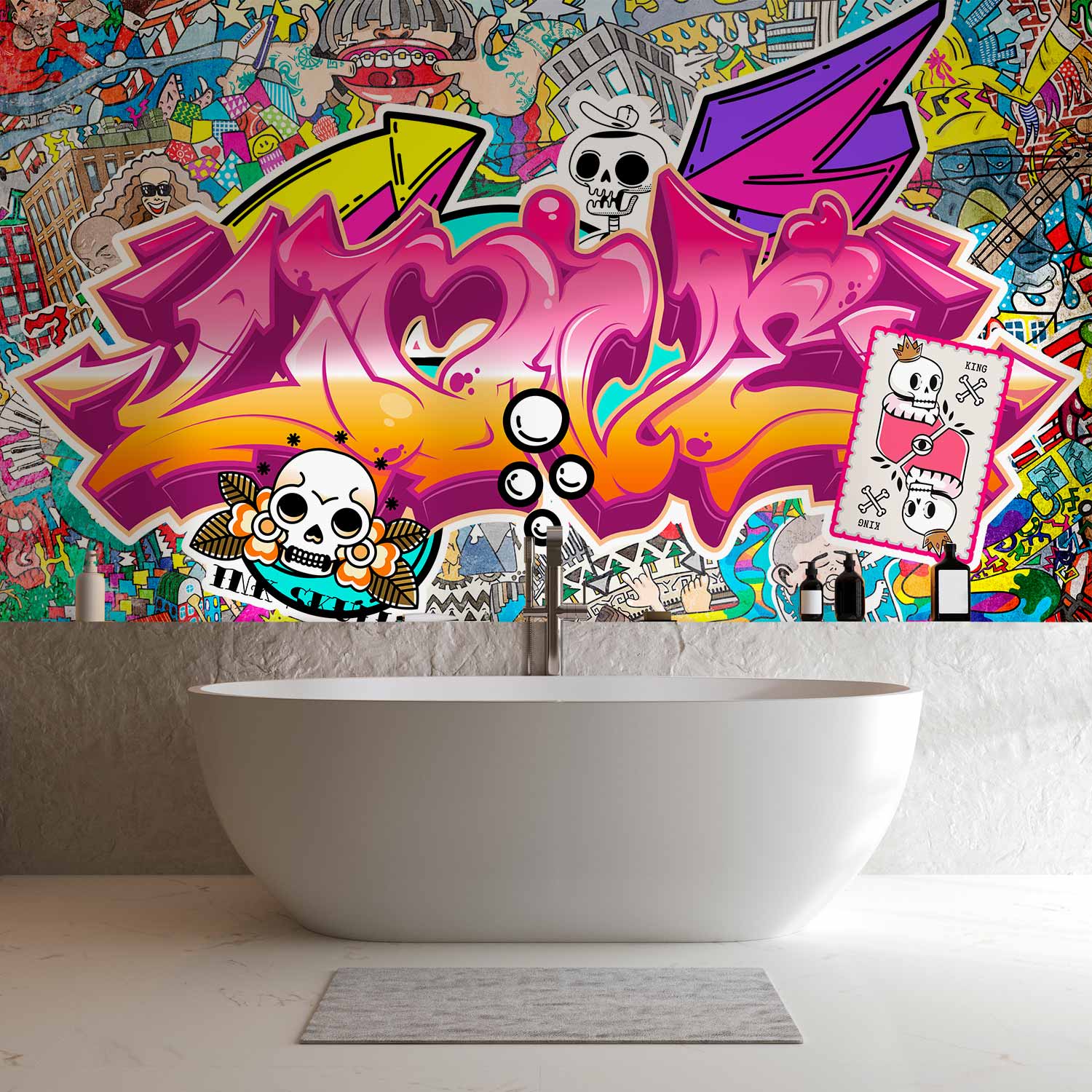Abstract Urban Graffiti Lettering Wall Mural